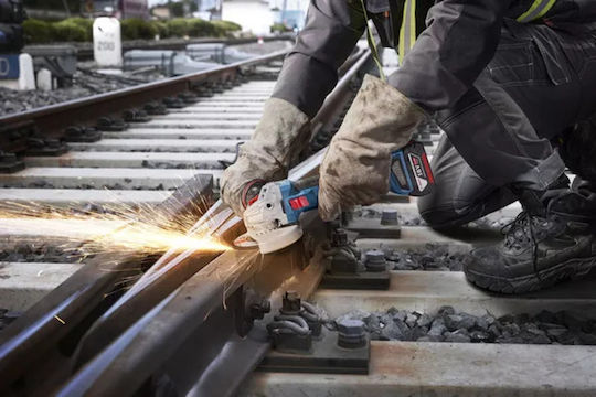 Bosch GWS18V-11PS Τροχός 125mm Μπαταρίας Brushless με Ρύθμιση Στροφών 18V Solo