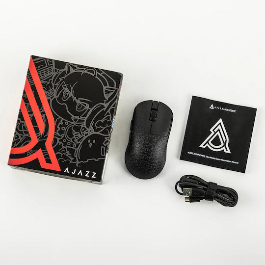 Ajazz AJ199 MAX Tri-mode Carbon Fiber Edition Ασύρματο Gaming Ποντίκι 26000 DPI Μαύρο