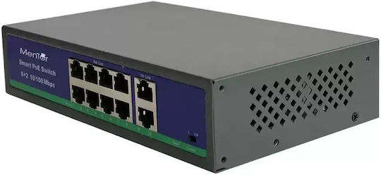 Switch 8+2 Poe Wireless Rj45 120w 10/100mbps 220v Mentor Sy084 Sisteme Interfon