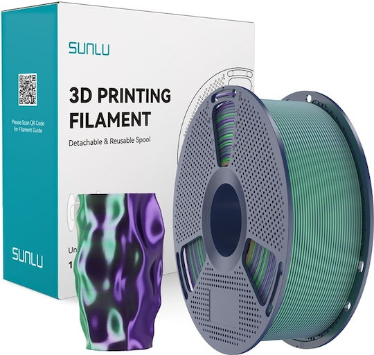 Sunlu PLA+ 3D Printer Filament πράσινο και μοβ