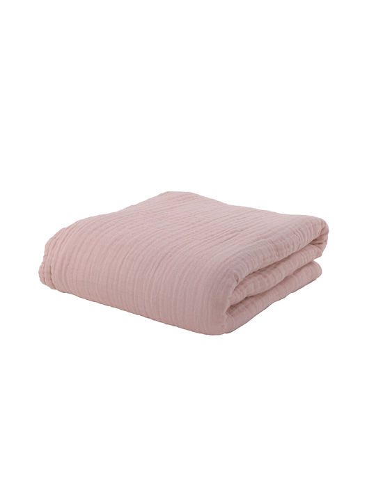 Nef-Nef Homeware Fabulus Pătură Piqué Supraînălțată 230x230 cm Roz