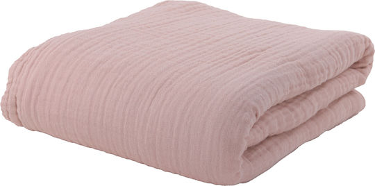 Nef-Nef Homeware Fabulus Pătură Piqué Supraînălțată 230x230 cm Roz