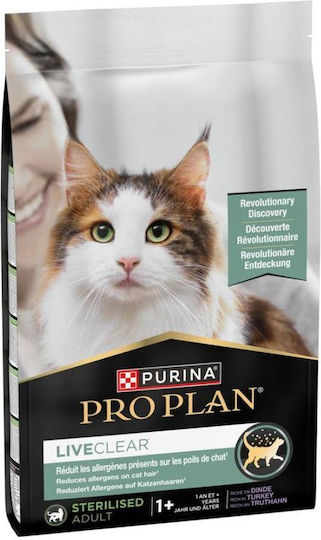 Pro Plan Live Clear Dry Food for Adult Neutered Cats with Sensitive Urinary with Turkey 2.8kg