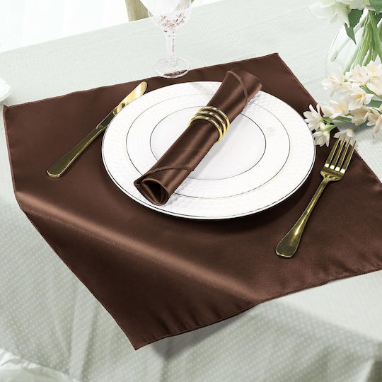 Kotonia Home Cotton Napkin Set 10 Pieces Dark Chocolate 45x45 cm