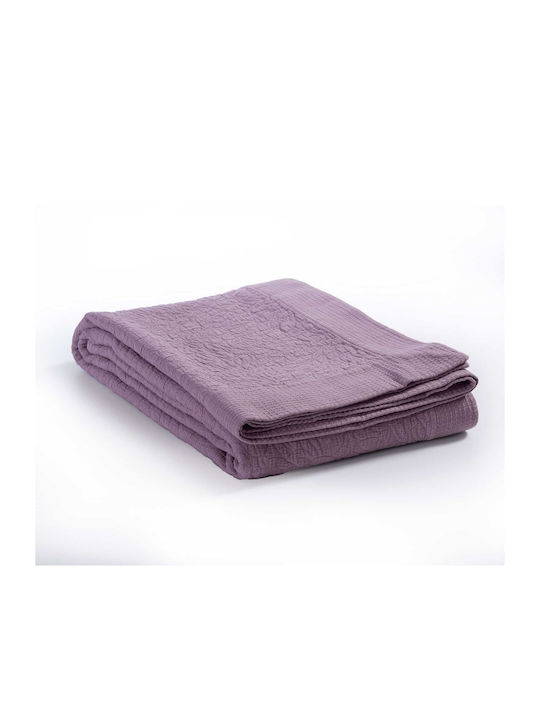 Nef-Nef Homeware Annita Pique Blanket Double 230x250cm Mauve