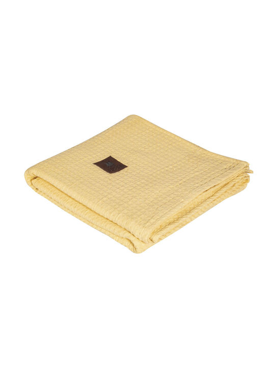 Greenwich Polo Club 3405 Κουβέρτα Πικέ Μονή 170x250εκ. Κίτρινη