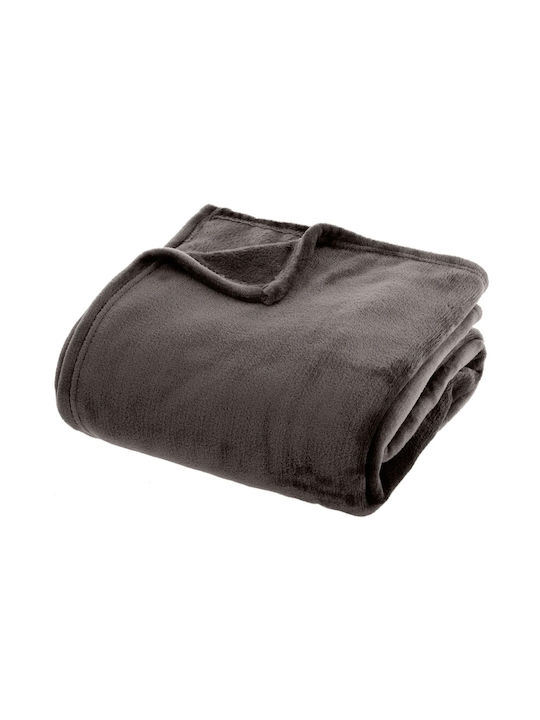 Atmosphera Κουβέρτα Fleece Ημίδιπλη 180x230εκ. Γκρι 156048L