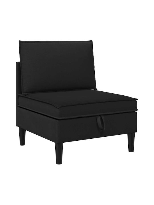 Ecksofa mit Stauraum Schwarz 210x140x82cm