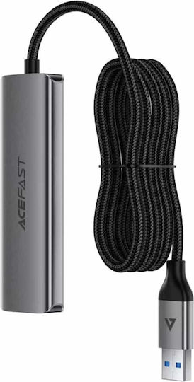 Acefast Hub 4 Ports with USB-A Connection Gray