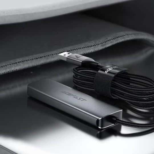 Acefast Hub 4 Ports with USB-A Connection Gray