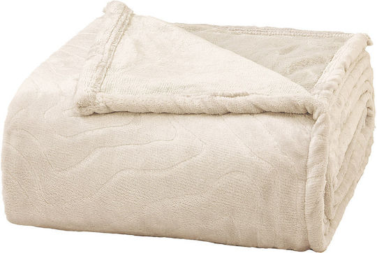 Borea Jungle Velvet Blanket Double 220x240cm Ecru