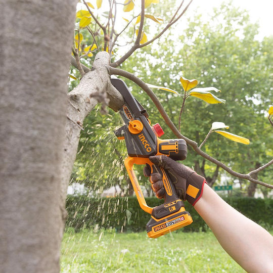 Ingco Motoferăstrău Pentru Toaletare Cu Baterie Solo 20V 1.5kg Cu Lamă 15cm