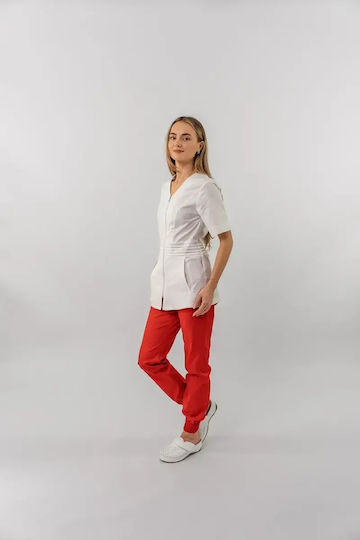 Masstex Unisex Ιατρική Μπλούζα Λευκή