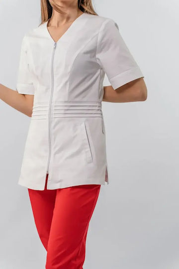 Masstex Unisex Ιατρική Μπλούζα Λευκή