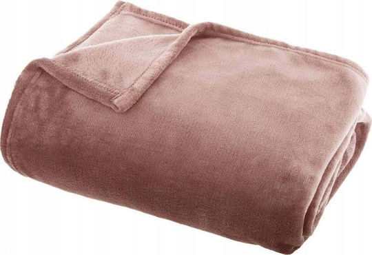 Atmosphera Flanel Uni Καναπέ 130x180εκ. Ροζ Atmosphera Flanel Uni Καναπέ 130x180εκ. Ροζ
