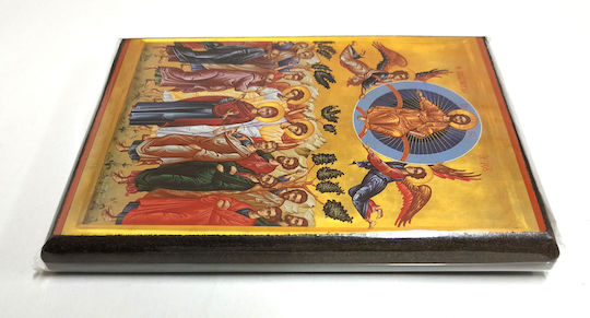 Heiligenikone Anastasis Christi Kategori Papier Krn No 0 Dimension 10,0cm x 14,0cm Eikon Holz Mdf S&K byzantinische Ikonen