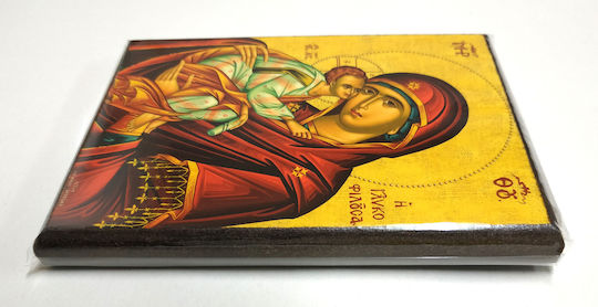 Holy Mary Christ Sweet Kissing Saint Icon Frame Category Paper Krn No 0 Dimension 10.0cm X 14.0cm Icon Wood Mdf S&k Byzantine Icons