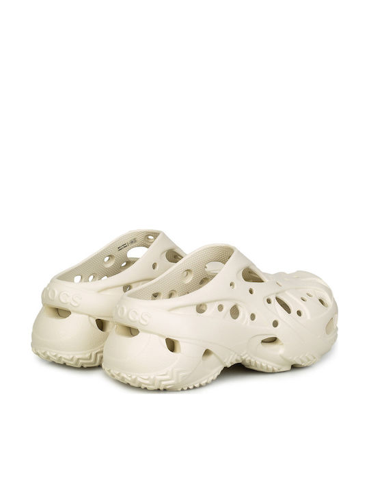 Crocs Caged Γυναικεία Σαμπό Μπεζ Crocs Caged Γυναικεία Σαμπό Μπεζ