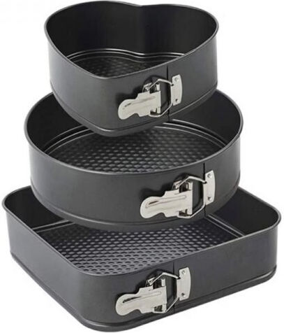 5Five Formă Pentru Tort Inimă Din Oțel Inoxidabil Cu Bază Detasabilă 28x26cm 3 Bucăți