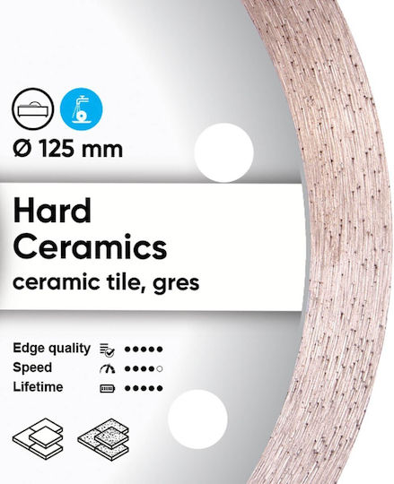 Tile Cutting Disc 1a1r Hard Ceramics 125 Mm