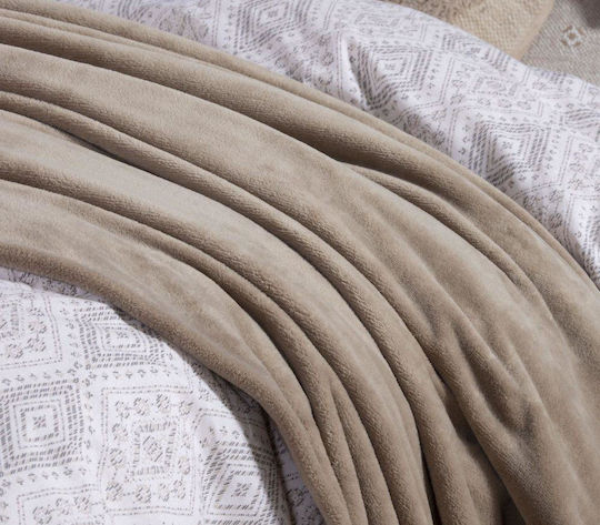 Nef-Nef Homeware Cosy Одеяло Полар Υπέρδιплο 220x240см Бежово