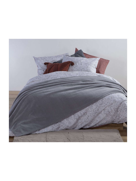 Nef-Nef Homeware Cosy Decke Fleece Moné 160x220cm L.Grau