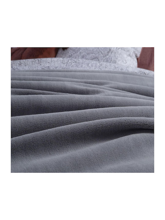 Nef-Nef Homeware Cosy Fleece Blanket Super King 220x240cm L Grey