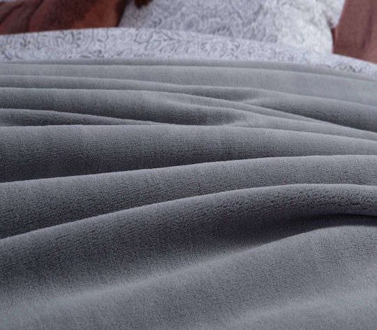 Nef-Nef Homeware Cosy Κουβέρτα Fleece Μονή 160x220εκ. L.Grey