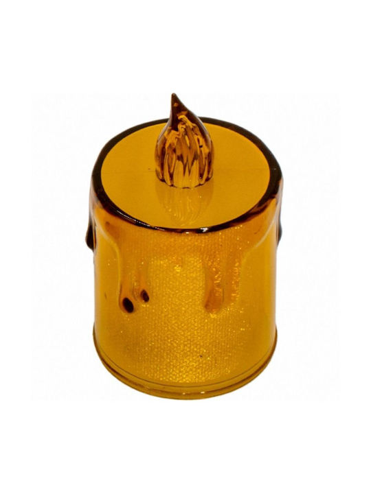 Lumânare Decorativă 8 Cm Chihlimbar Alb Cald 1 Led Alb