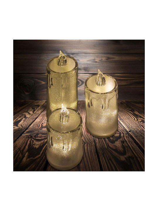 Decorative Candle 12.5 Cm Transparent Warm White 1 Led Transparent