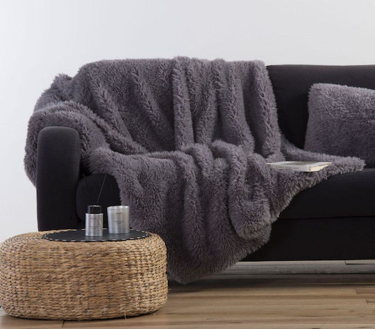 Nef-Nef Homeware Iverson Одеяло Космено За Канапе 130x170см Сиво
