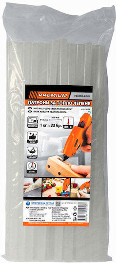 Hot Glue Sticks 33 Pcs Transparent Ø 11 X 300 Mm Premium