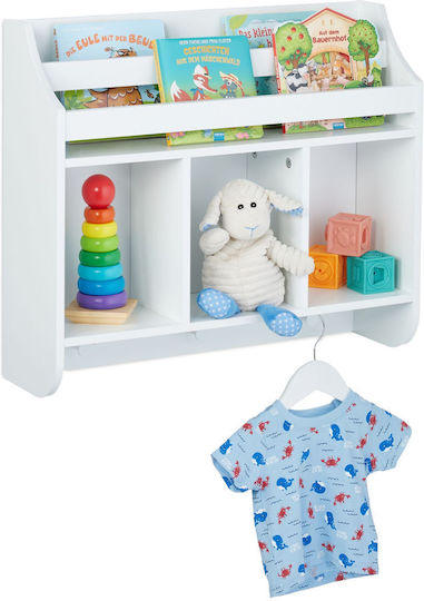 Bibliotecă de Pardoseală din Lemn Alb 51.5x60cm Bibliotecă de Pardoseală din Lemn Alb 51.5x60cm