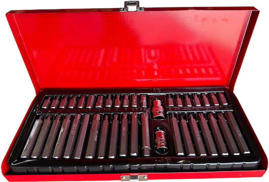 Set Vârfuri Allen Torx Xzn Hex Spline Cutie Metalică 40 Bucăți Gebo Tools