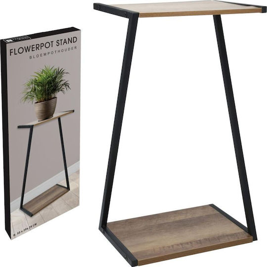 2-Etagen Pflanzenständer Tisch 29x20x50cm Holzplatte