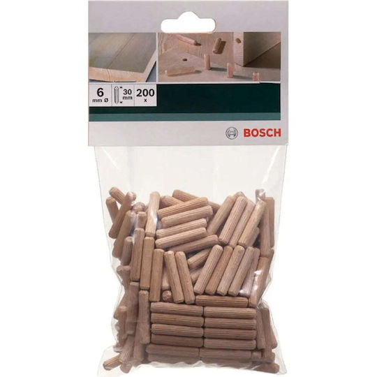 Dowels 6x30mm 200 Pcs Bosch