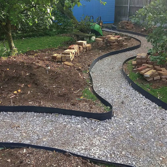 Set Gardă Viu De Grădină 30 Ancore Incluse Polipropilenă Lățime 5 Cm Lungime 10 M Negru