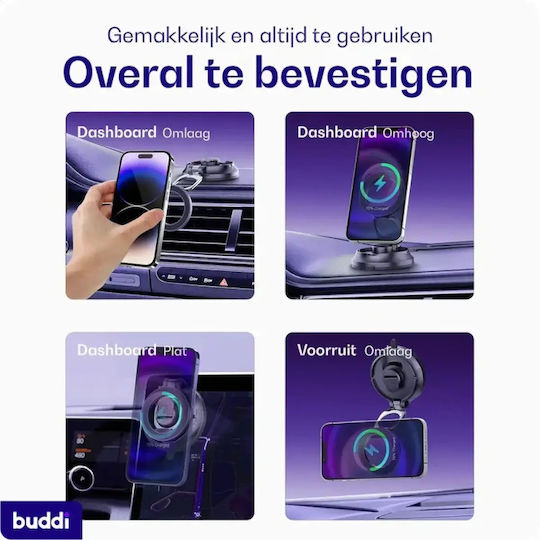 Buddi Magway Suport Auto Pentru Telefon Mobil Cu Magnet Negru