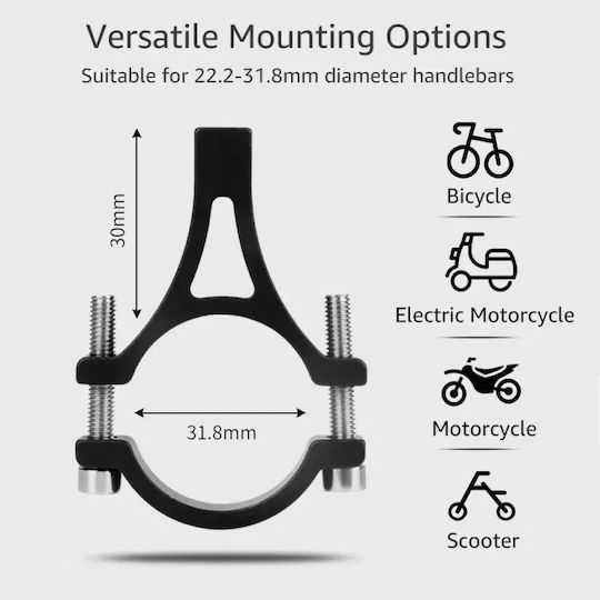 Metal Adjustable Motorcycle & Bicycle Phone Mount 3-Axis Handlebar Tc-429