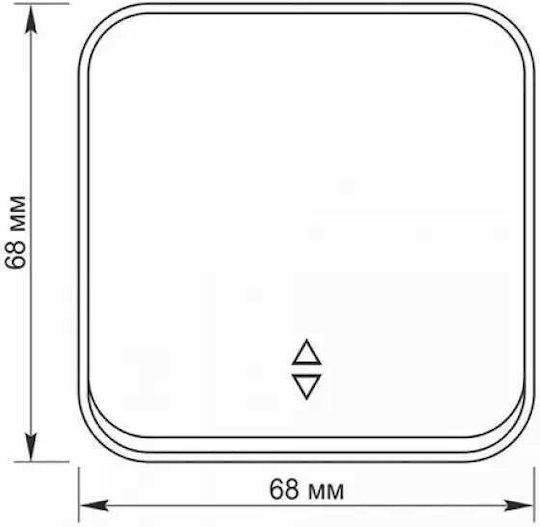 Videx Recessed Wall Switch with White Frame