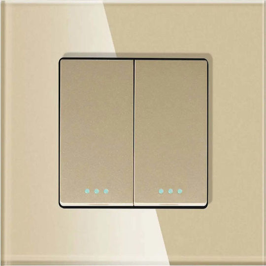 Doppel-Wege-Schalter Gold Luxon