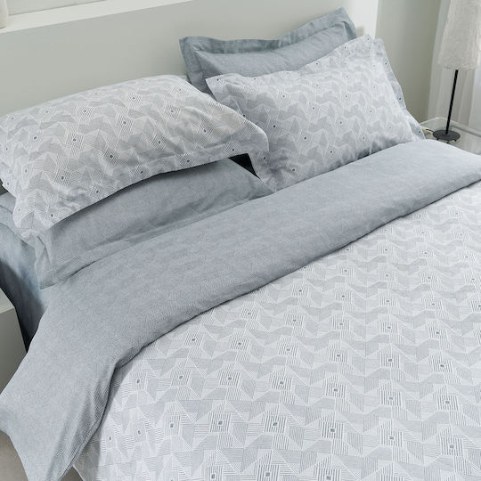 Vesta Home Vesta Home Duvet Cover Set 170x240cm Single with Pillowcase Geneva-2 Mint
