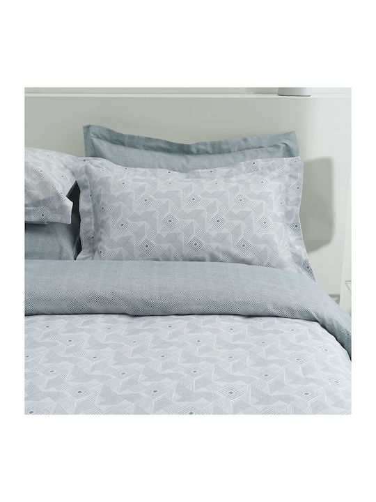 Vesta Home Σετ Παπλωματοθήκη 170x240cm Μονή με Μαξιλαροθήκη Geneva-2 Μέντα