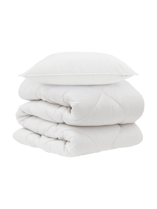 vidaXL Duvet Cover Set Single with Pillowcase 135x200 White