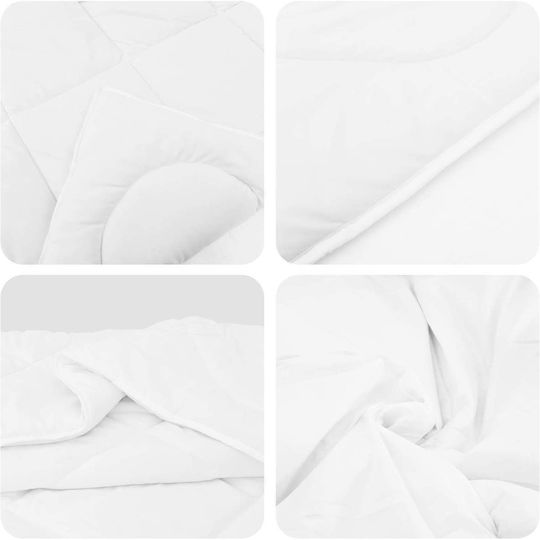 vidaXL Duvet Cover Set Single with Pillowcase 135x200 White