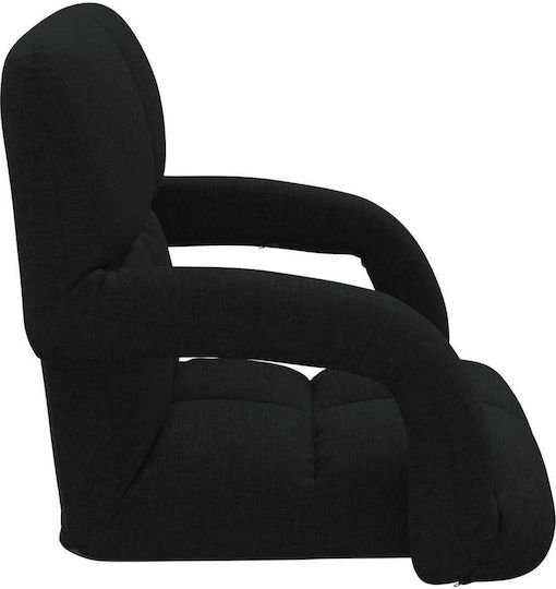 Vielseitiger Sitzsack Sessel Schwarz 58x62x58cm