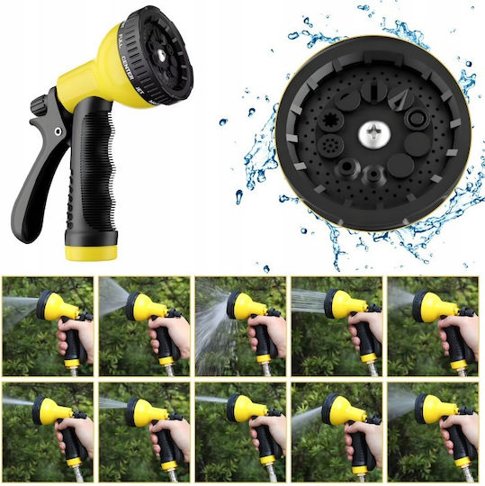 Anvelopă Furtun Grădină Automată Zola Montată pe Perete 20 M 1/2" Sistem de Blocare Retragere Automată 51x26x40 Cm Gri Galben