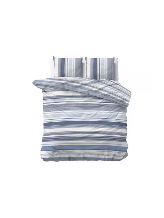 Sleeptime Duvet Cover Set Queen with 2 Pillowcases 240x220 Blue