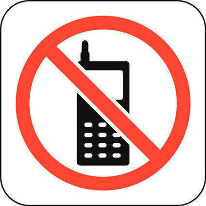 Sticker 12 X 12 Cm Preventa "mobile Phone Prohibited"