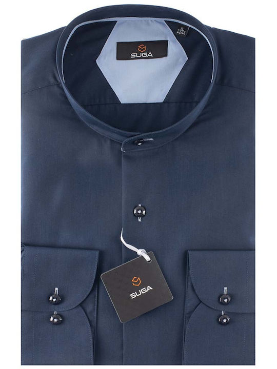 Long Sleeve Shirt in Regular Fit Navy